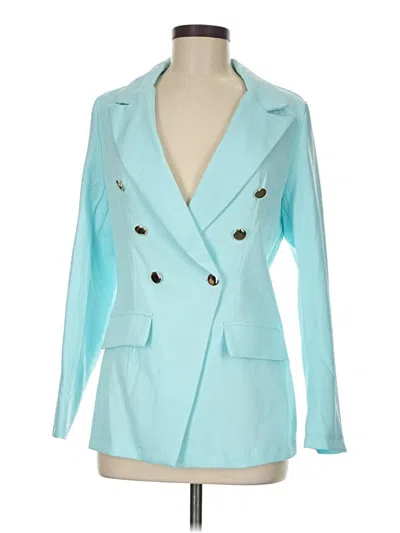 Pre-owned Shein Blazer Jacket In Blue