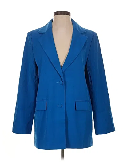 Pre-owned Shein Blazer Jacket In Blue