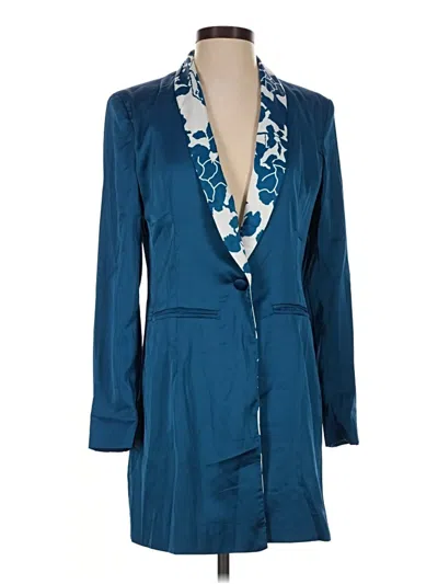 Pre-owned Shein Blazer Jacket In Blue