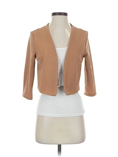 Pre-owned Shein Blazer Jacket In Brown