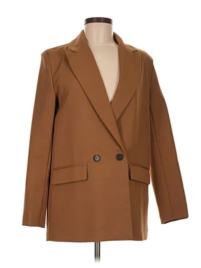Pre-owned Shein Blazer Jacket In Brown