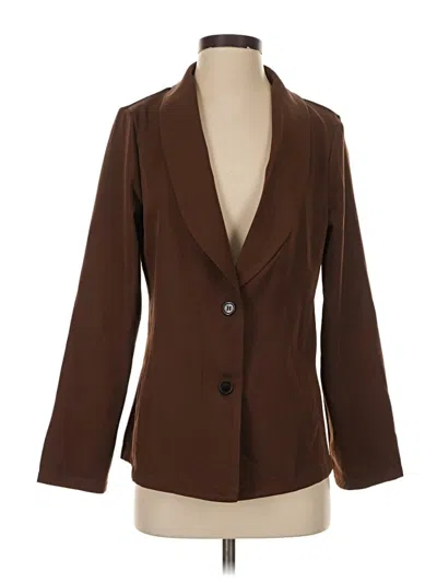 Pre-owned Shein Blazer Jacket In Brown