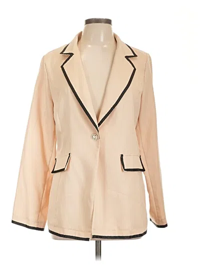 Pre-owned Shein Blazer Jacket In Brown