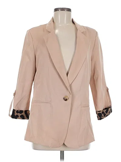 Pre-owned Shein Blazer Jacket In Brown
