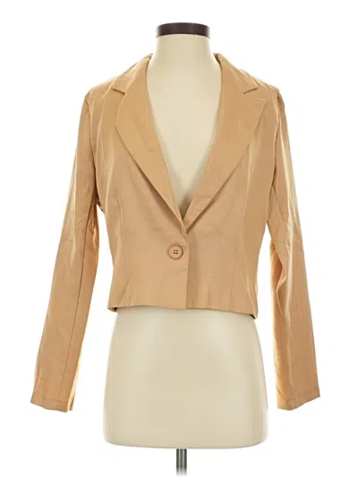 Pre-owned Shein Blazer Jacket In Brown