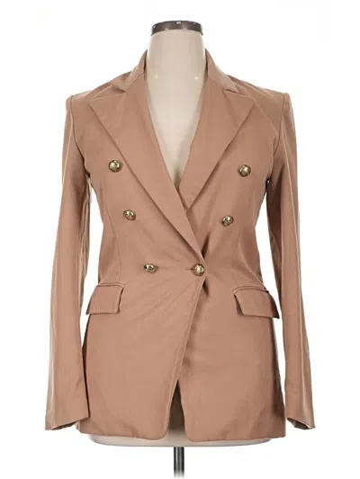 Pre-owned Shein Blazer Jacket In Brown