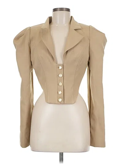 Pre-owned Shein Blazer Jacket In Brown