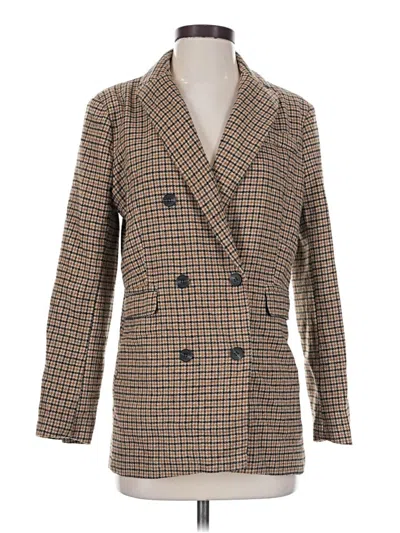 Pre-owned Shein Blazer Jacket In Brown