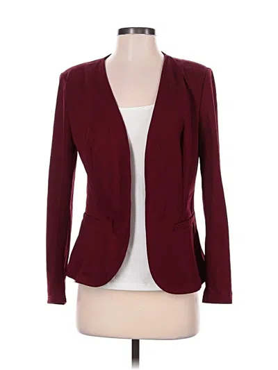 Pre-owned Shein Blazer Jacket In Burgundy