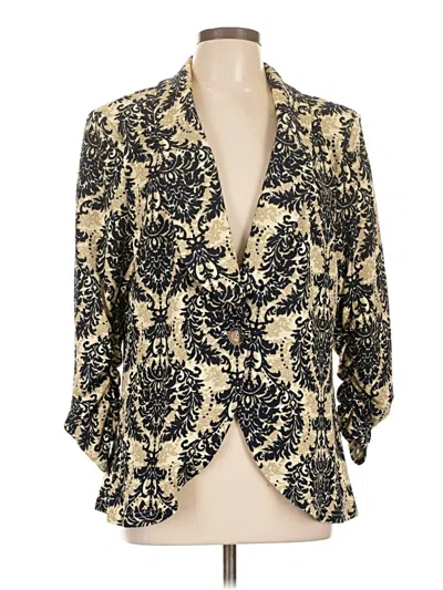 Pre-owned Shein Blazer Jacket In Gold