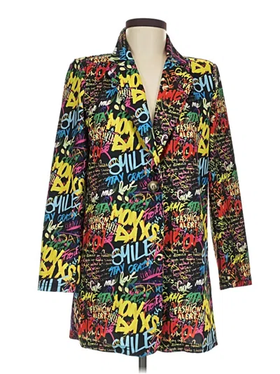 Pre-owned Shein Blazer Jacket In Gold