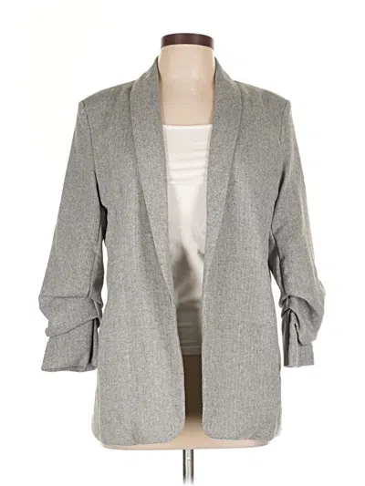 Pre-owned Shein Blazer Jacket In Gray