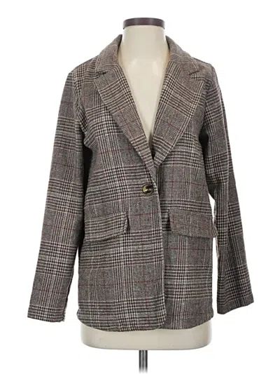Pre-owned Shein Blazer Jacket In Gray