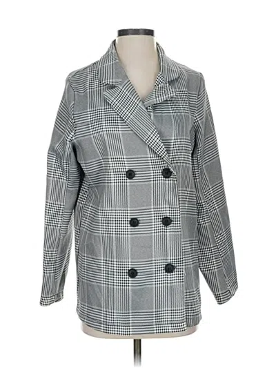 Pre-owned Shein Blazer Jacket In Gray