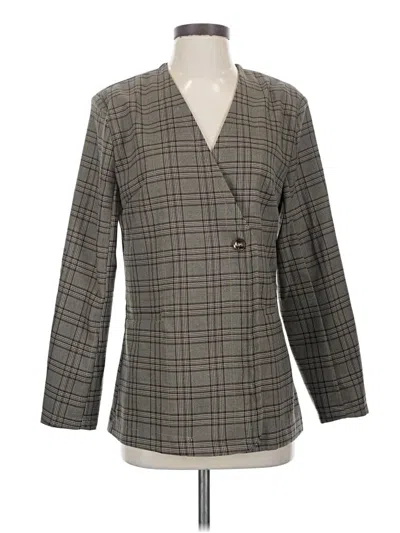 Pre-owned Shein Blazer Jacket In Gray