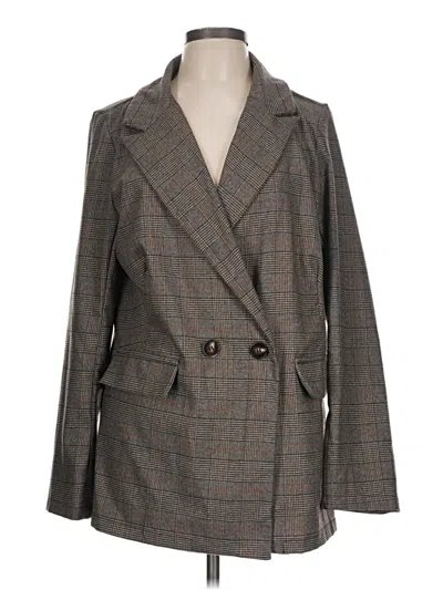 Pre-owned Shein Blazer Jacket In Gray