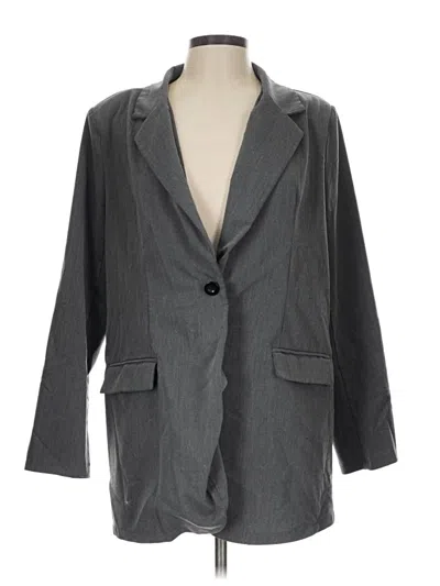 Pre-owned Shein Blazer Jacket In Gray
