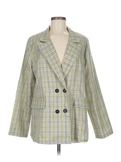 Pre-owned Shein Blazer Jacket In Green