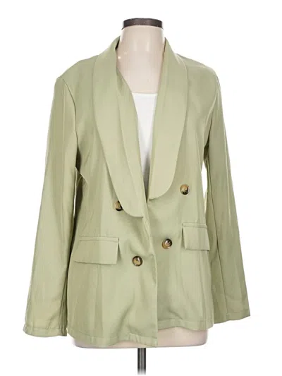 Pre-owned Shein Blazer Jacket In Green