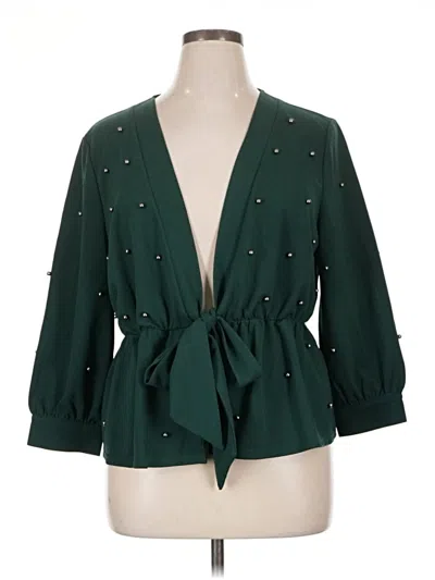 Pre-owned Shein Blazer Jacket In Green