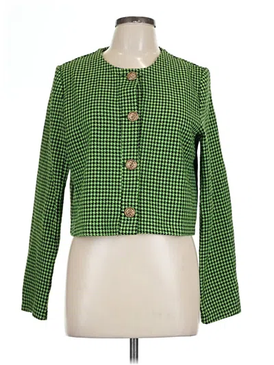 Pre-owned Shein Blazer Jacket In Green