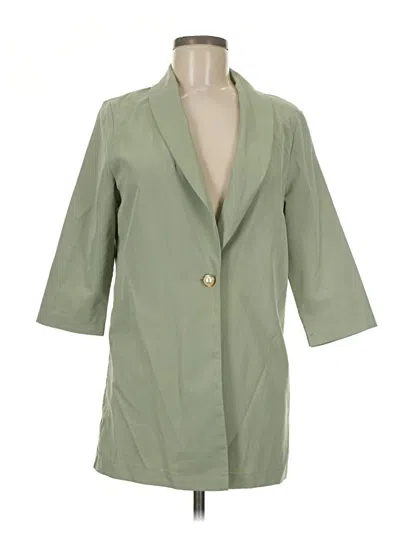 Pre-owned Shein Blazer Jacket In Green