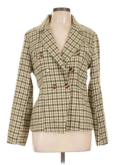 Pre-owned Shein Blazer Jacket In Green