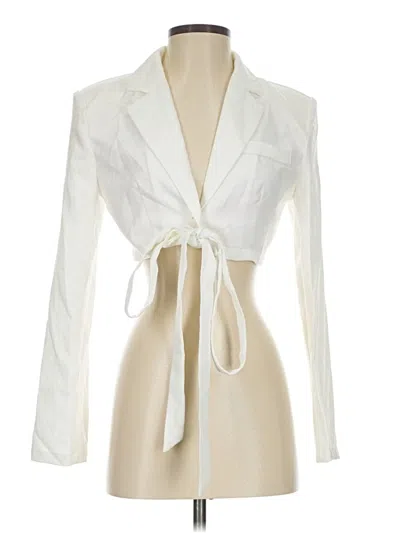 Pre-owned Shein Blazer Jacket In Ivory