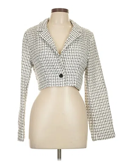 Pre-owned Shein Blazer Jacket In Ivory