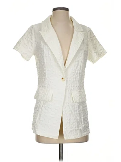 Pre-owned Shein Blazer Jacket In Ivory