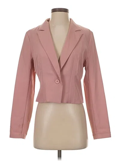 Pre-owned Shein Blazer Jacket In Pink