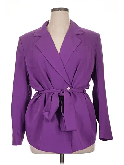 Pre-owned Shein Blazer Jacket In Purple