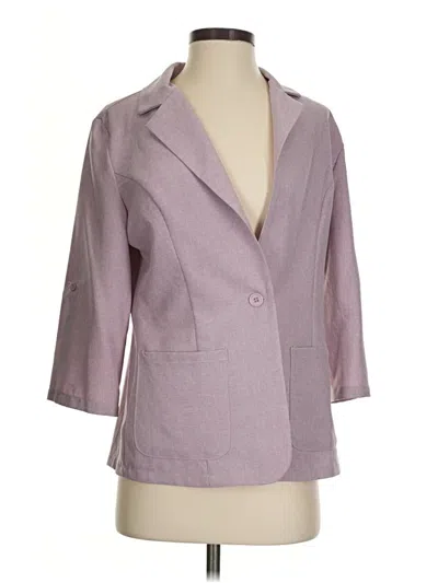 Pre-owned Shein Blazer Jacket In Purple