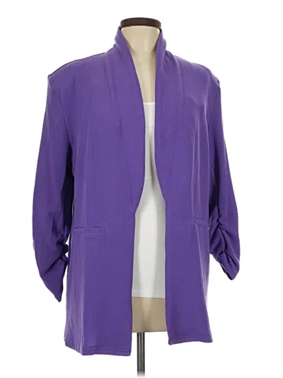 Pre-owned Shein Blazer Jacket In Purple