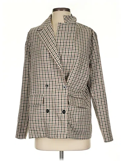 Pre-owned Shein Blazer Jacket In Tan