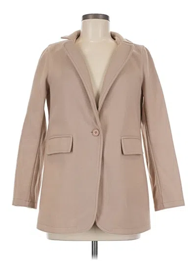 Pre-owned Shein Blazer Jacket In Tan