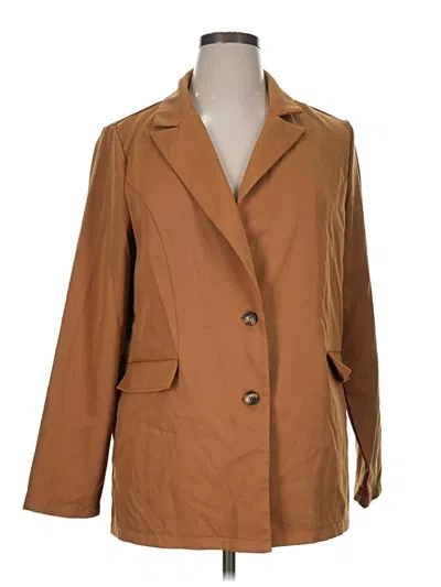 Pre-owned Shein Blazer Jacket In Tan