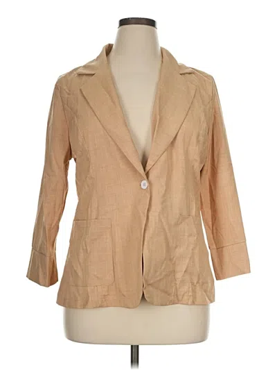 Pre-owned Shein Blazer Jacket In Tan