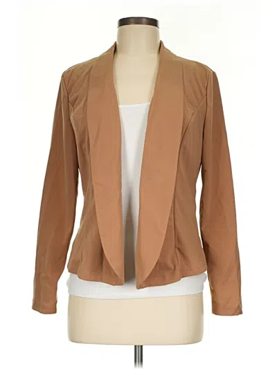 Pre-owned Shein Blazer Jacket In Tan