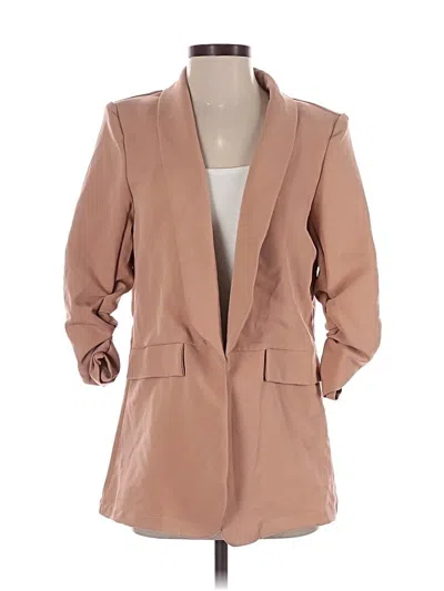 Pre-owned Shein Blazer Jacket In Tan