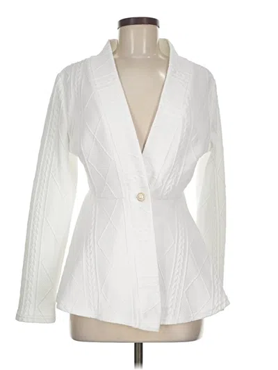 Pre-owned Shein Blazer Jacket In White