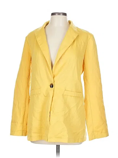 Pre-owned Shein Blazer Jacket In Yellow