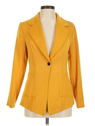 Pre-owned Shein Blazer Jacket In Yellow