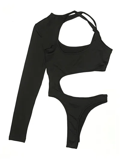 Pre-owned Shein Bodysuit In Black