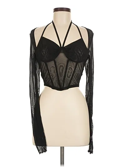 Pre-owned Shein Bodysuit In Black
