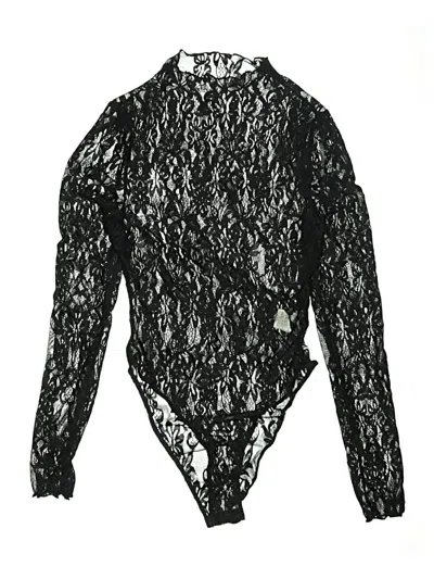 Pre-owned Shein Bodysuit In Black