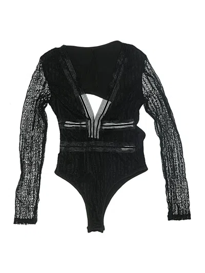 Pre-owned Shein Bodysuit In Black