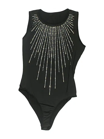 Pre-owned Shein Bodysuit In Black