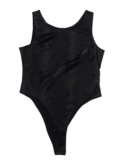 Pre-owned Shein Bodysuit In Black
