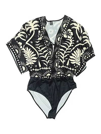 Pre-owned Shein Bodysuit In Black
